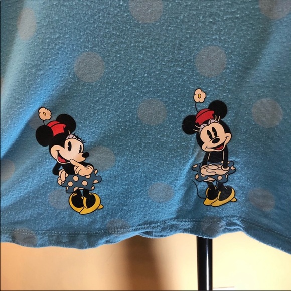 Disney Parks Minnie Mouse Print Blue Top - Picture 3 of 7